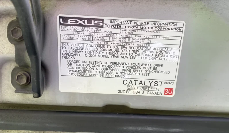 
								2006 Lexus LX470 full									